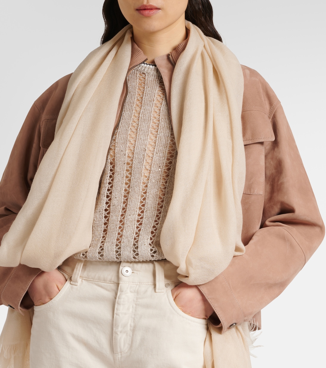 Sciarpa in cashmere e seta | Brunello Cucinelli