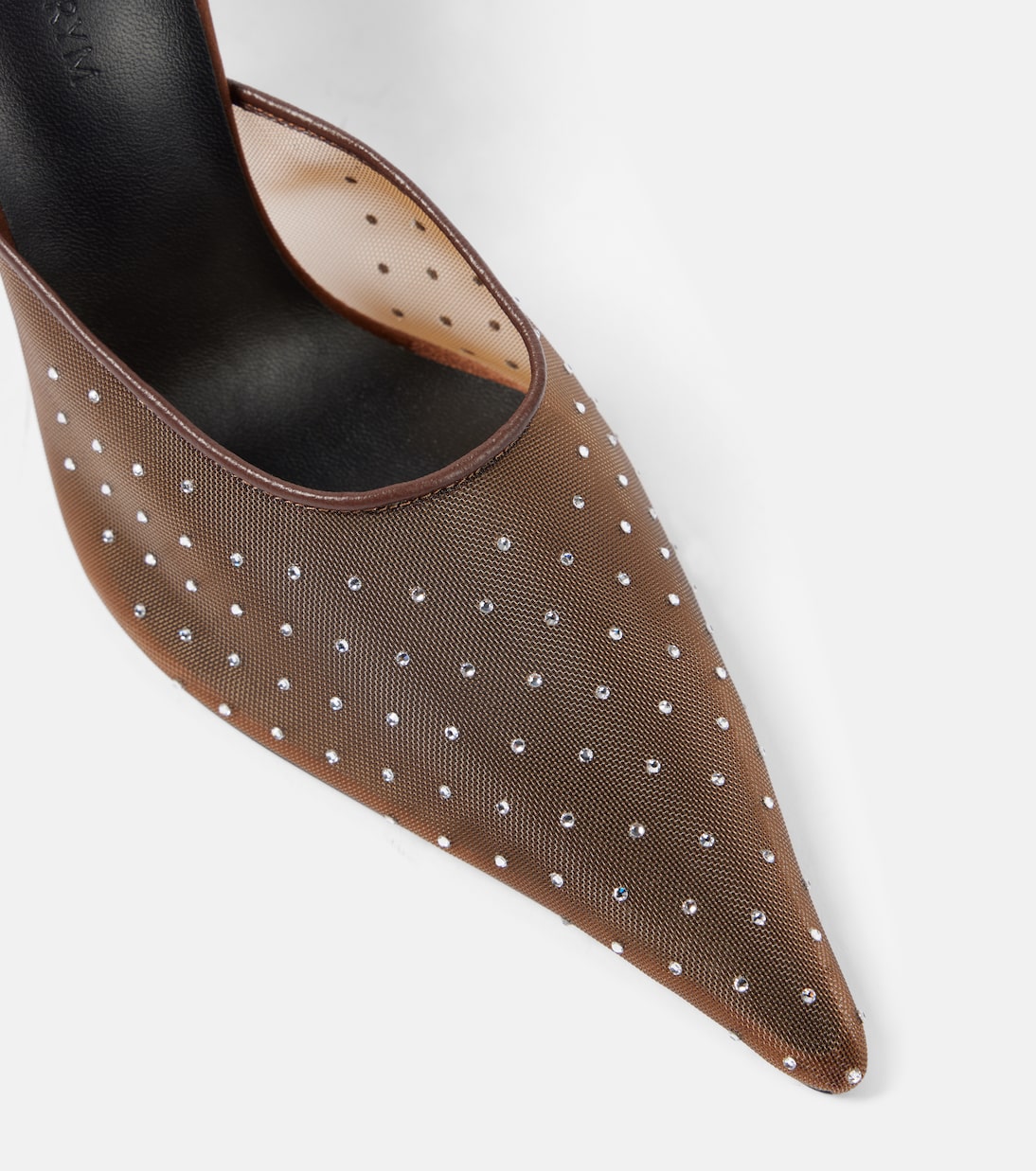 Floral-appliqué embellished mesh mules | Magda Butrym