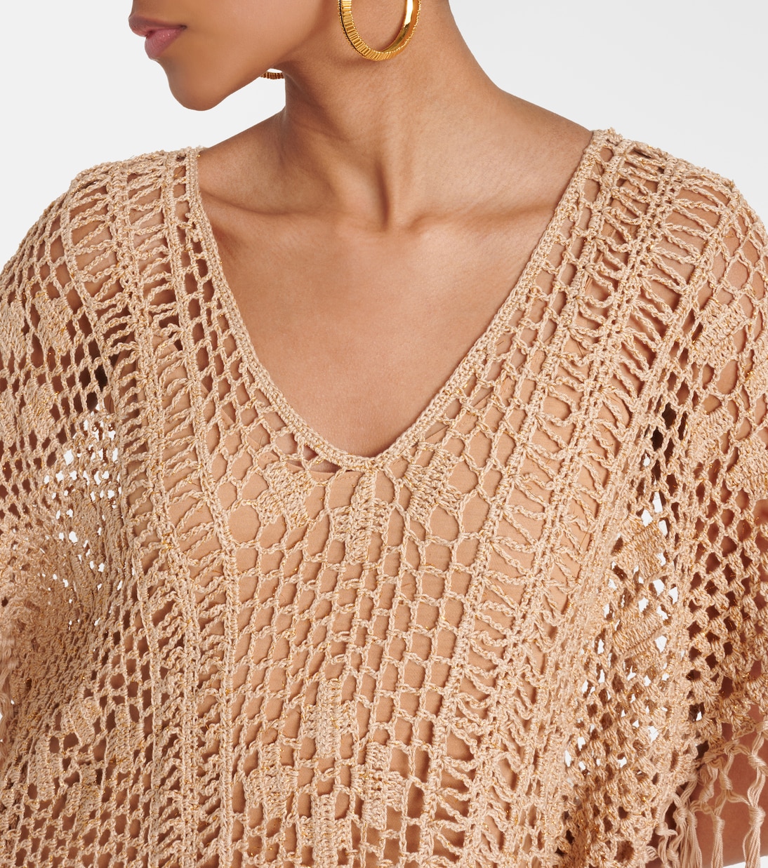 Caftano in crochet di cotone | Anna Kosturova