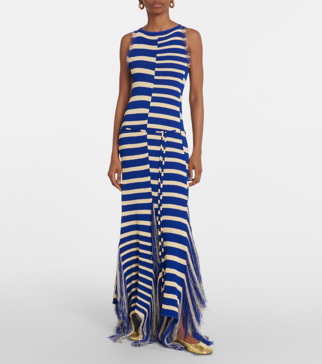 Robe longue Yves rayée | Proenza Schouler
