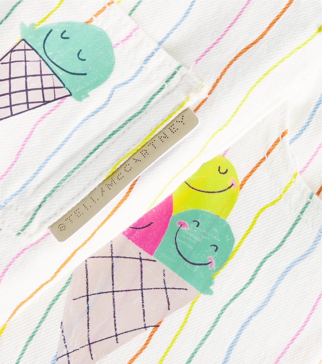 Bebé - mono en denim a rayas | Stella McCartney Kids