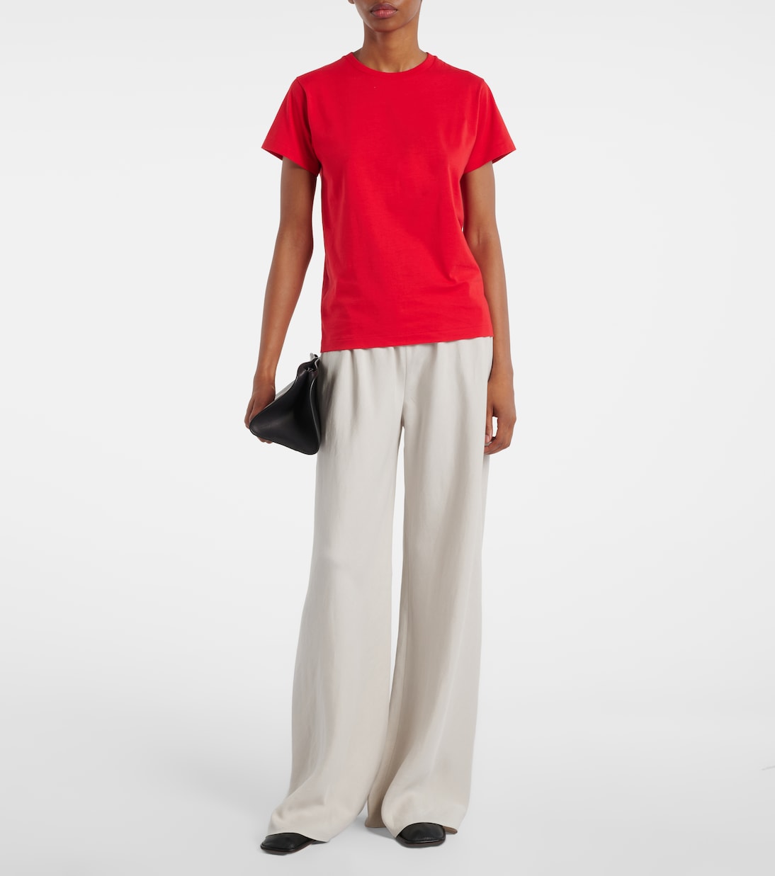 Pantaloni a gamba larga Gala in seta e lino | The Row