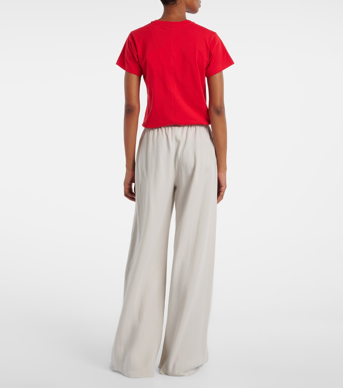 Pantaloni a gamba larga Gala in seta e lino | The Row