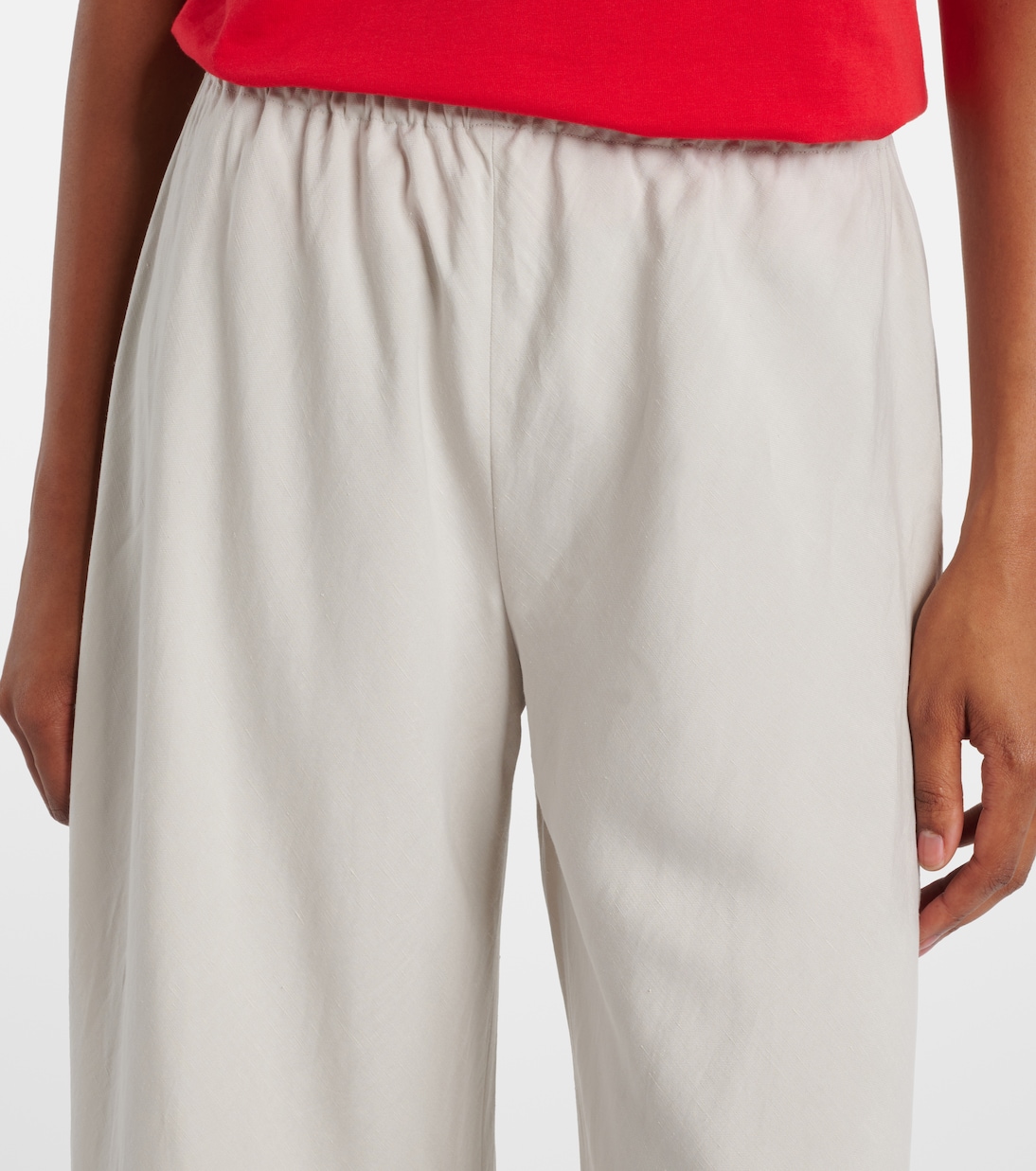 Pantaloni a gamba larga Gala in seta e lino | The Row