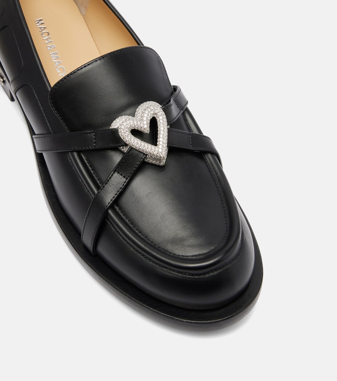 Double Heart leather loafers | Mach & Mach