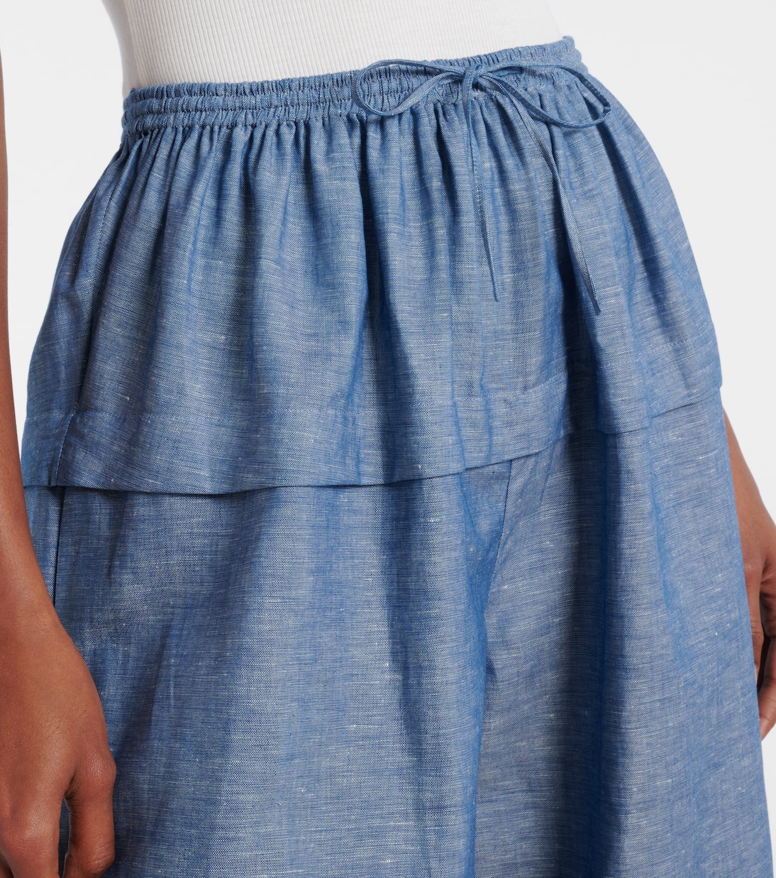 Cotton and linen wide-leg pants | Alaïa