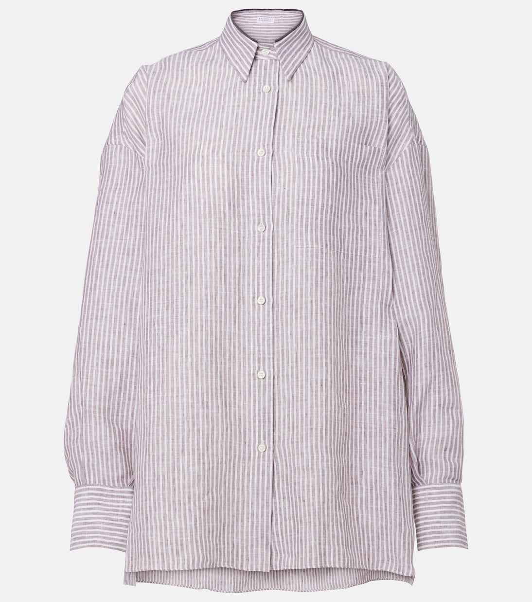 Monili striped linen shirt | Brunello Cucinelli