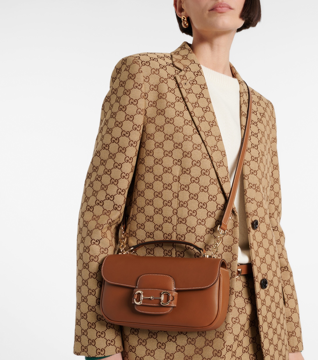 Tote Gucci Horsebit 1955 Soft Small aus Leder | Gucci