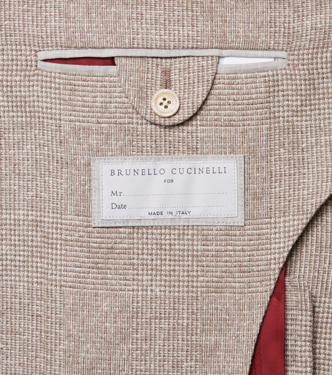 Prince of Wales check silk, wool, and cashmere suit | Brunello Cucinelli