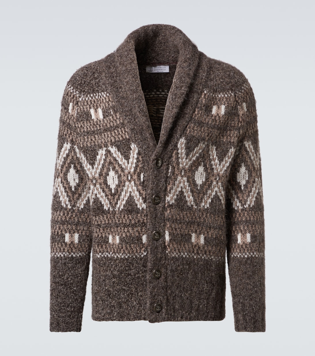 Fair Isle alpaca-blend cardigan | Brunello Cucinelli