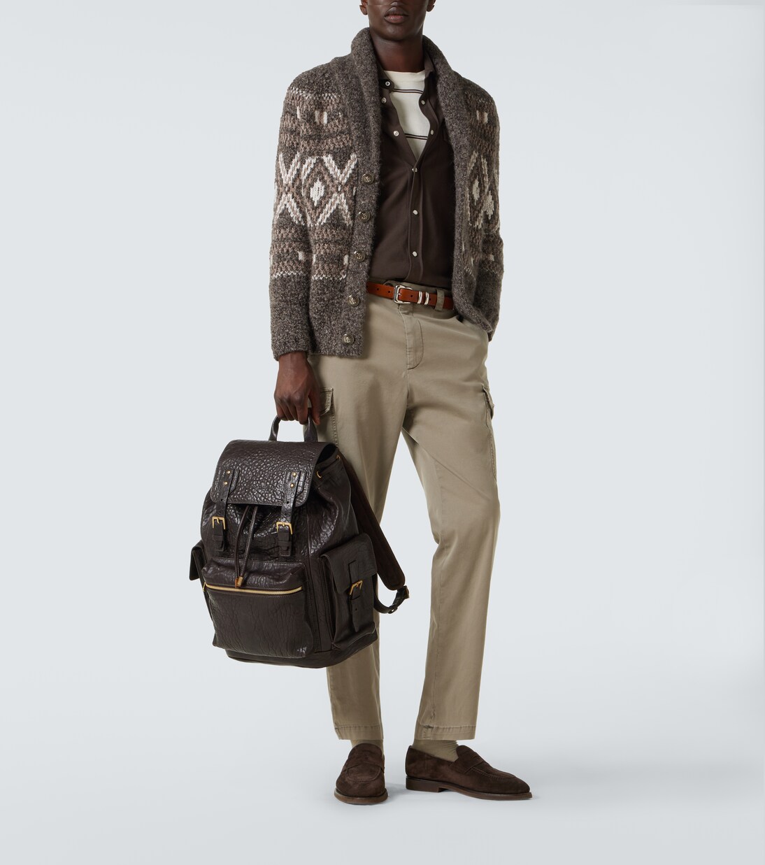 Fair Isle alpaca-blend cardigan | Brunello Cucinelli