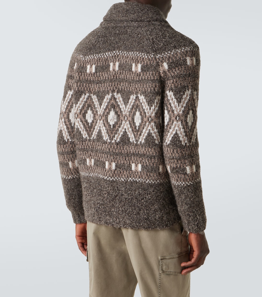 Fair Isle alpaca-blend cardigan | Brunello Cucinelli