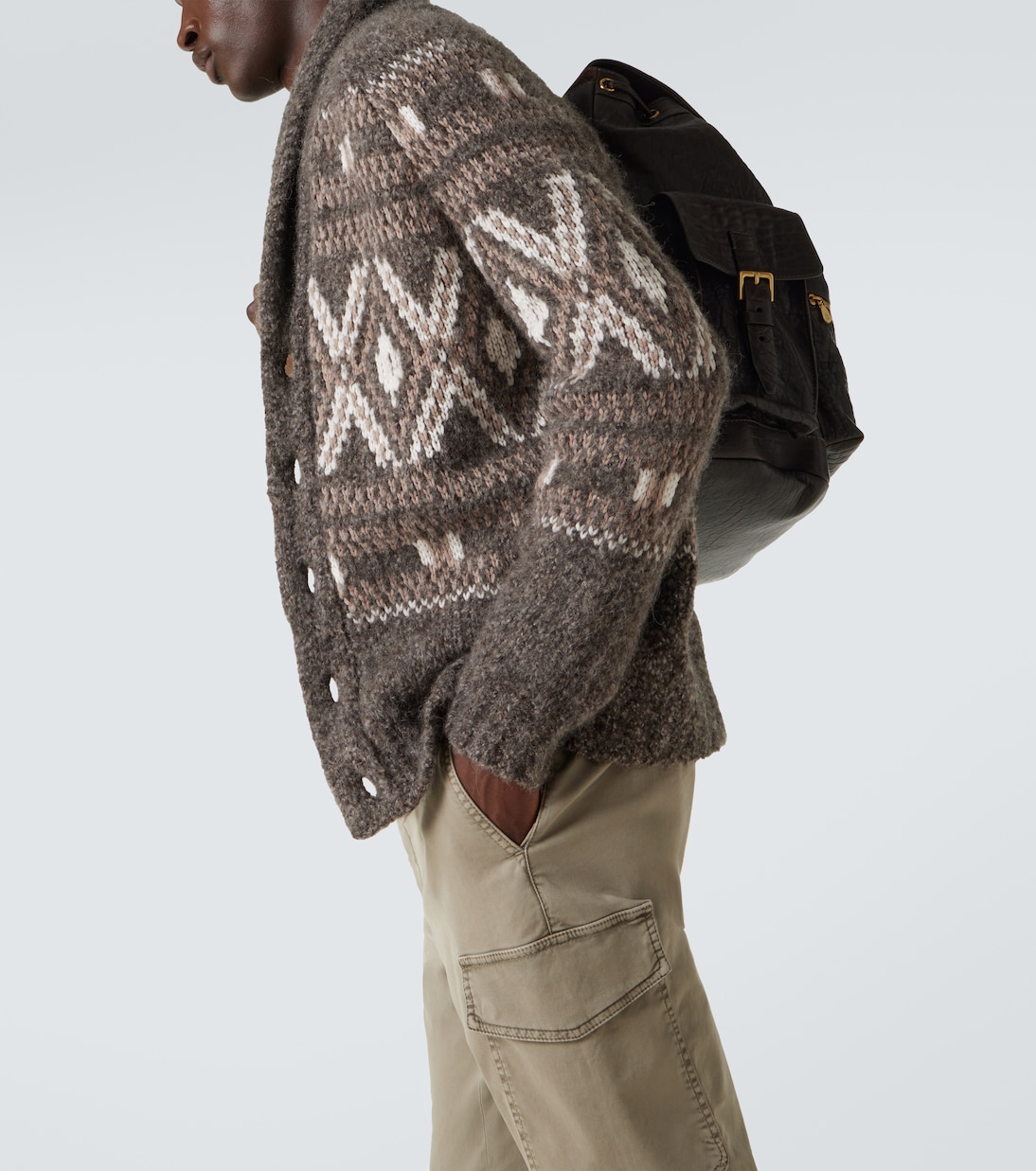 Fair Isle alpaca-blend cardigan | Brunello Cucinelli