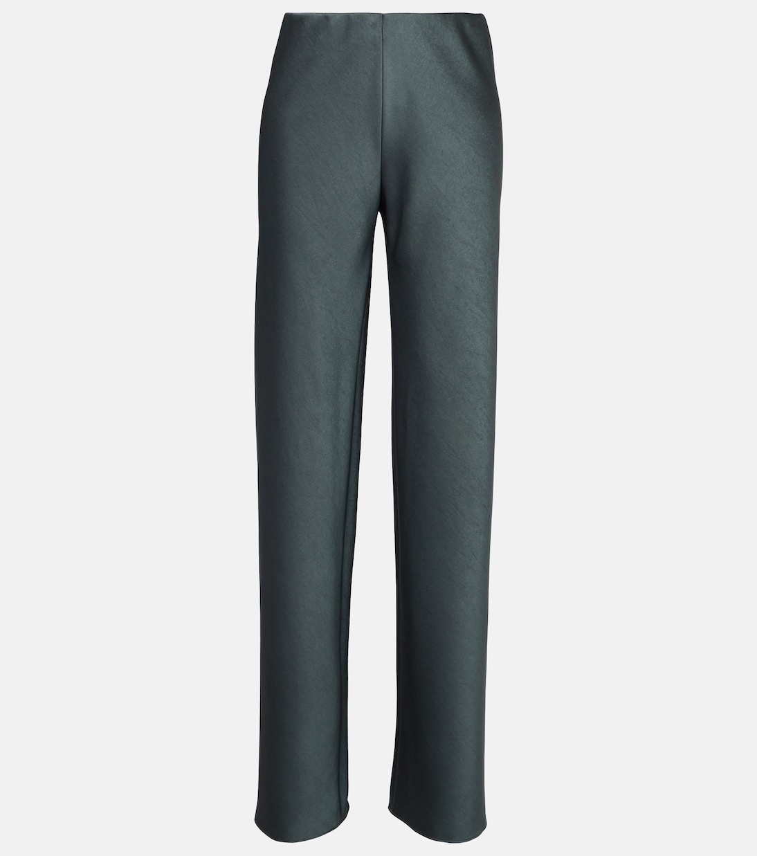 High-rise satin straight pants | Vince