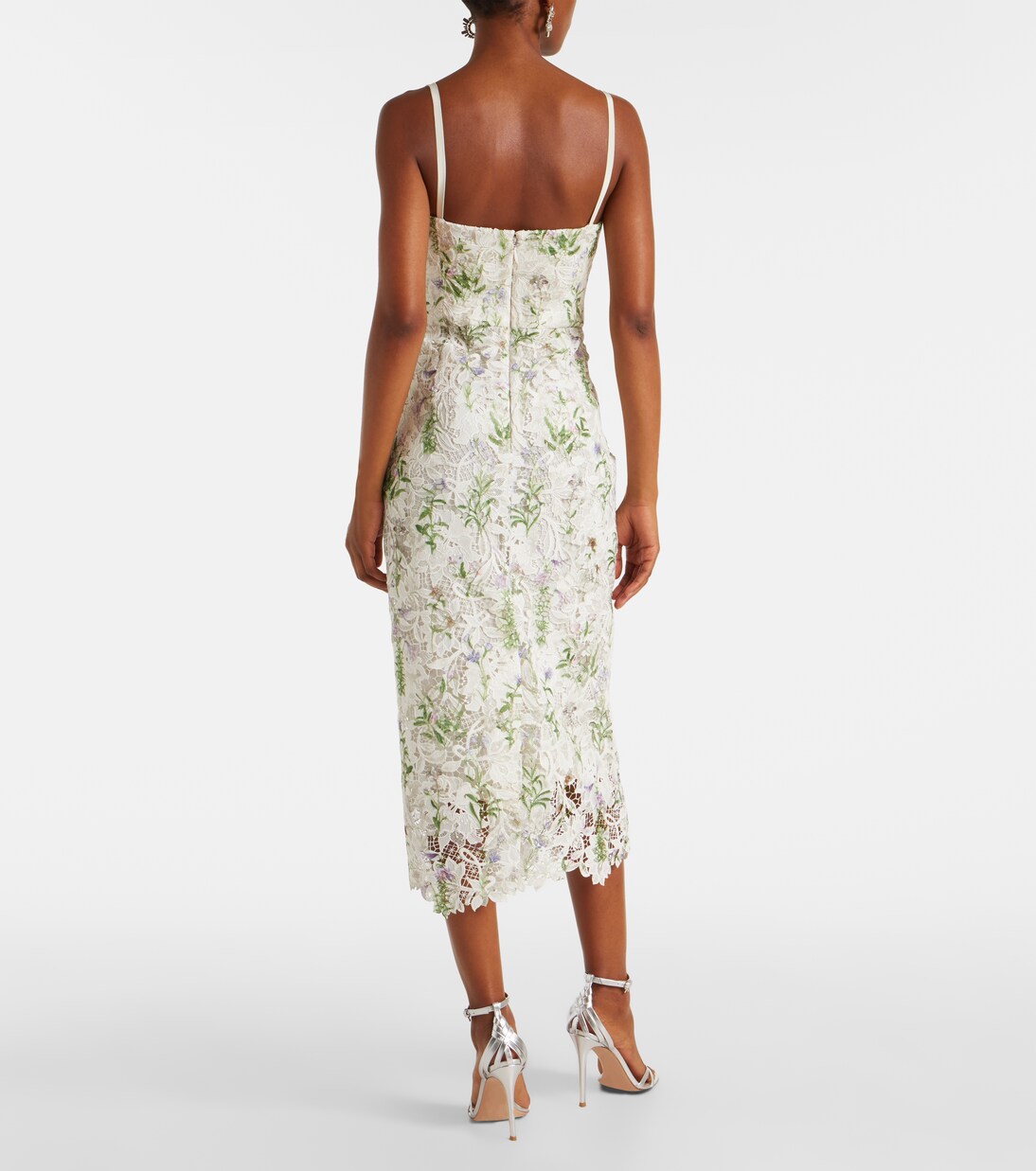 Floral lace corset dress | Monique Lhuillier