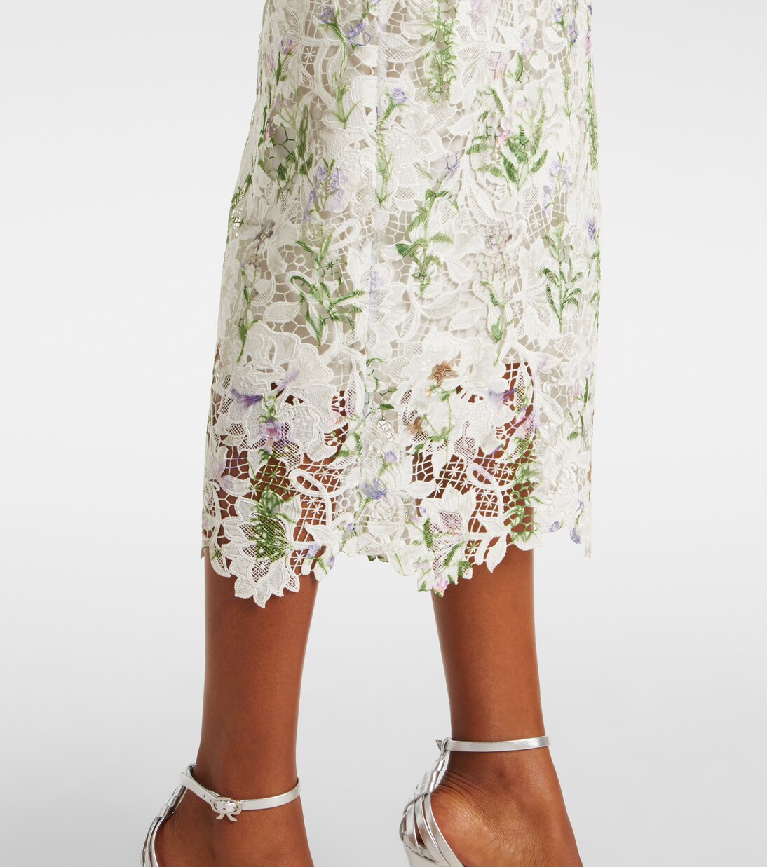 Floral lace corset dress | Monique Lhuillier