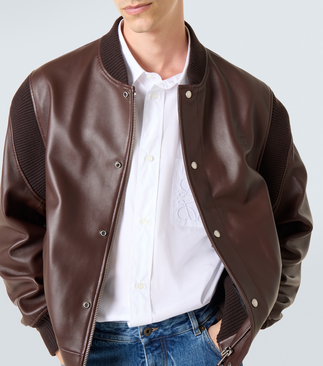 Leather bomber jacket | Loewe