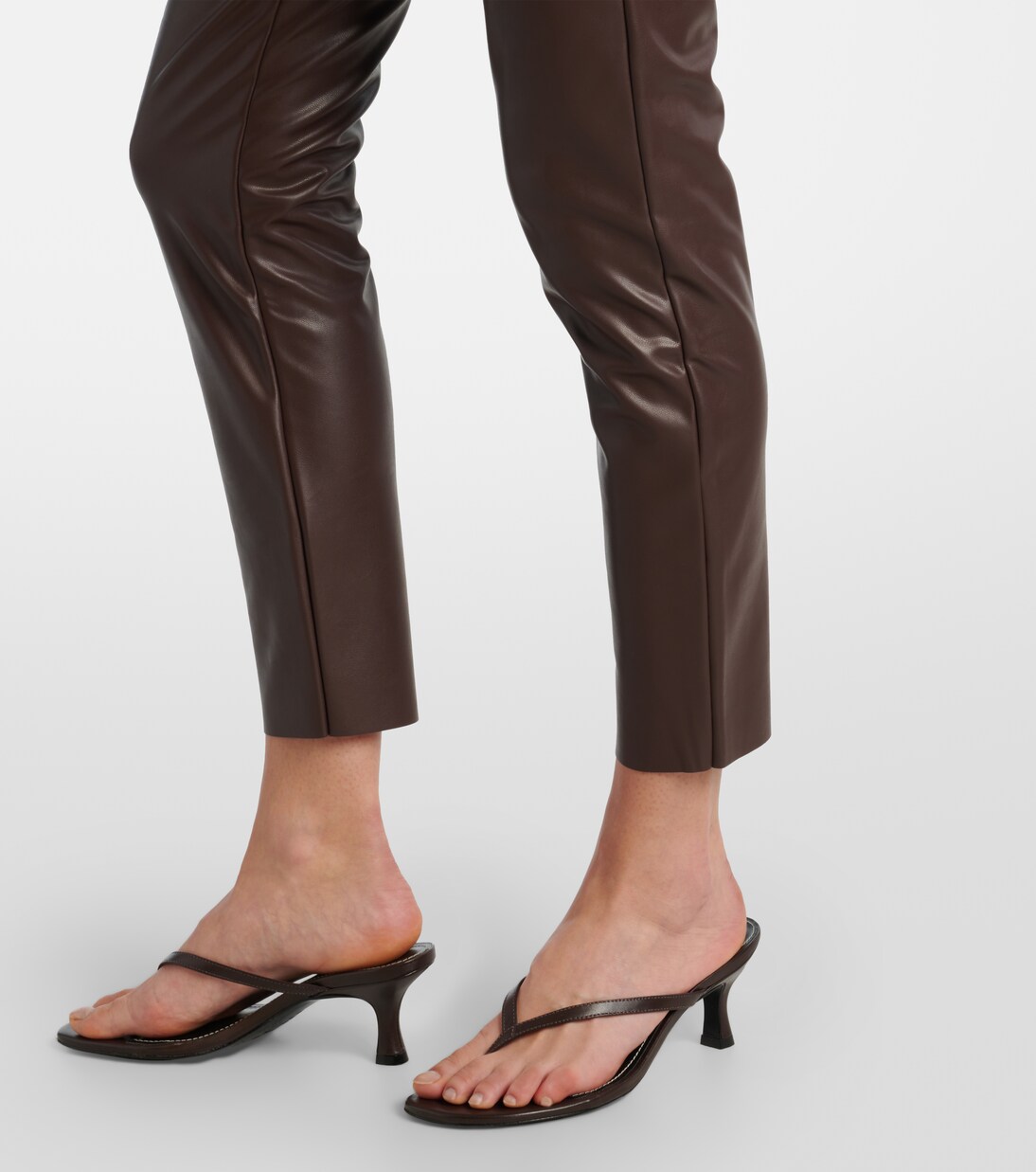 High-rise faux leather leggings | Norma Kamali