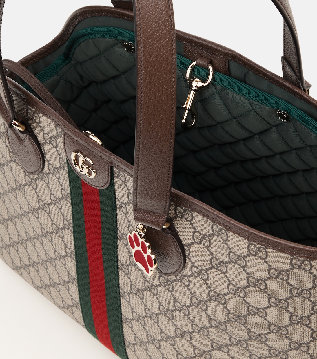 GG leather-trimmed pet carrier | Gucci