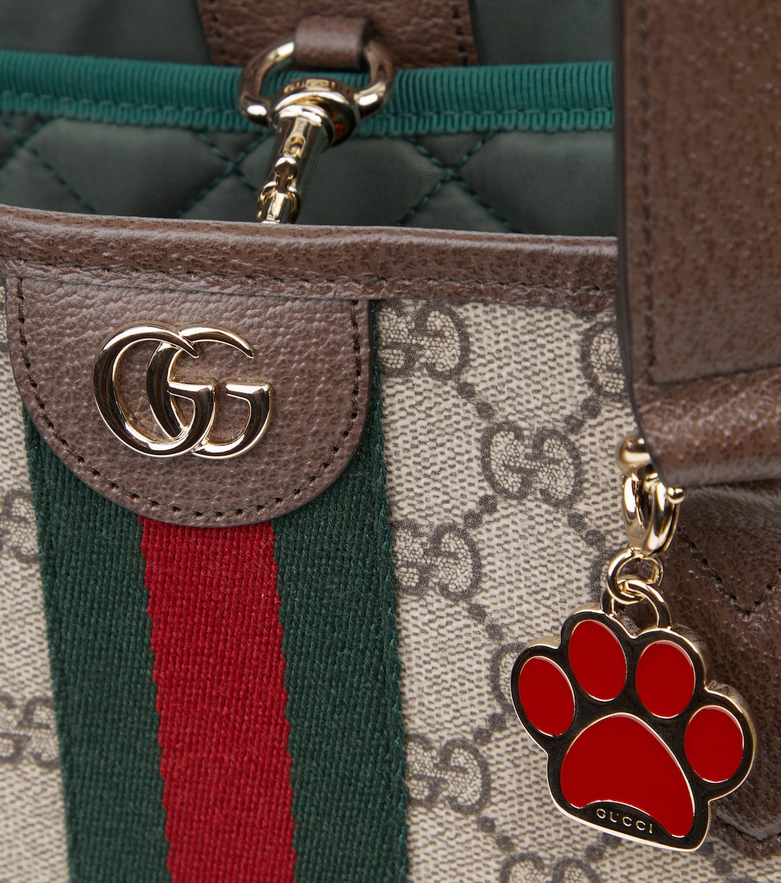 GG leather-trimmed pet carrier | Gucci
