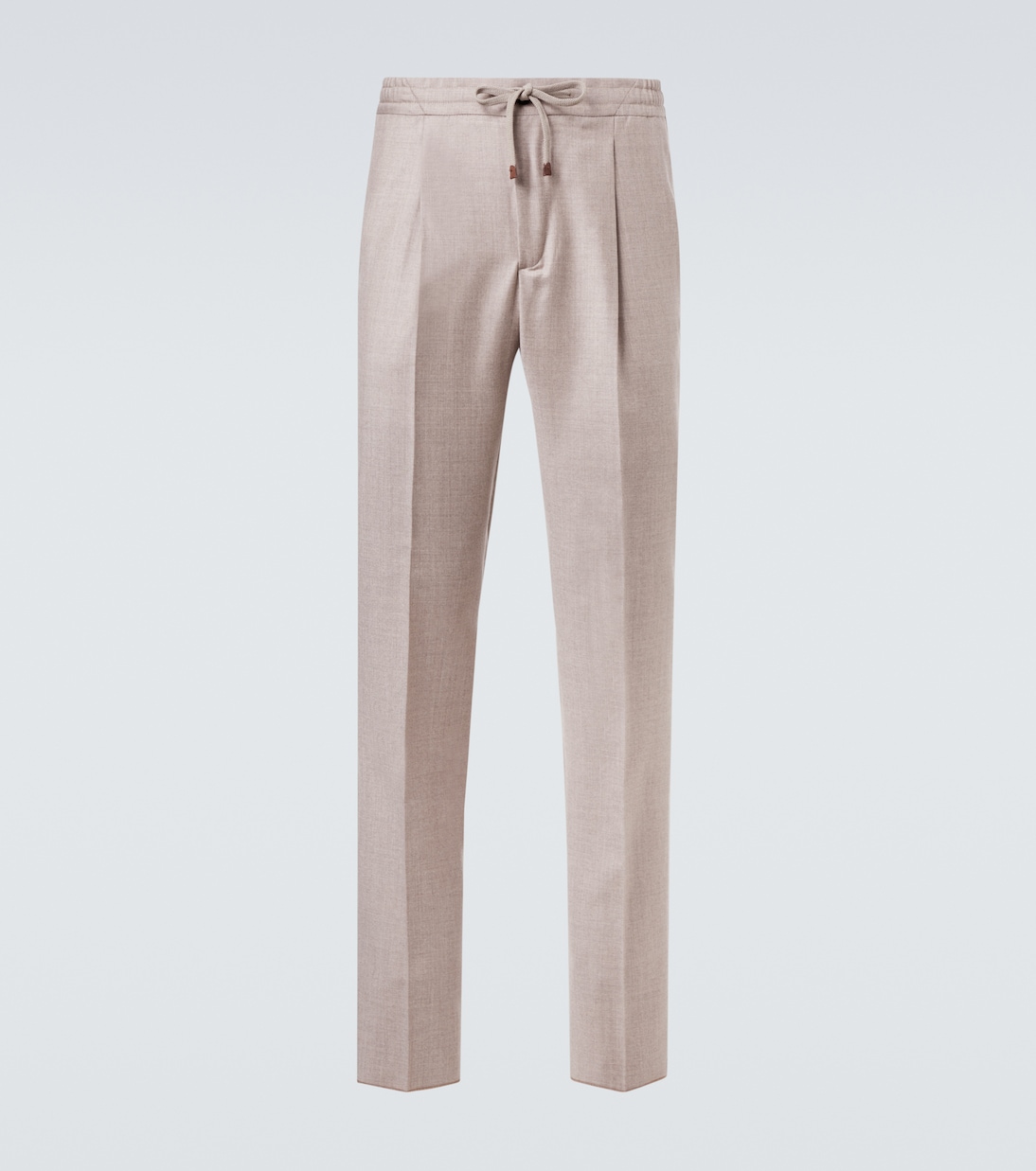 Virgin wool flannel slim pants | Slowear