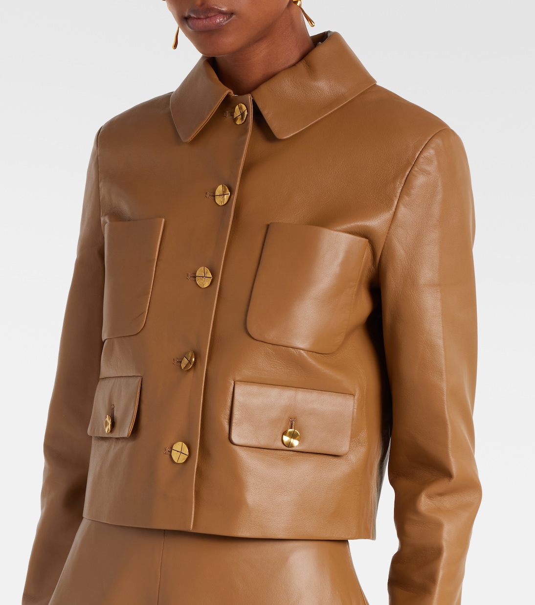Astley cropped leather jacket  | Altuzarra