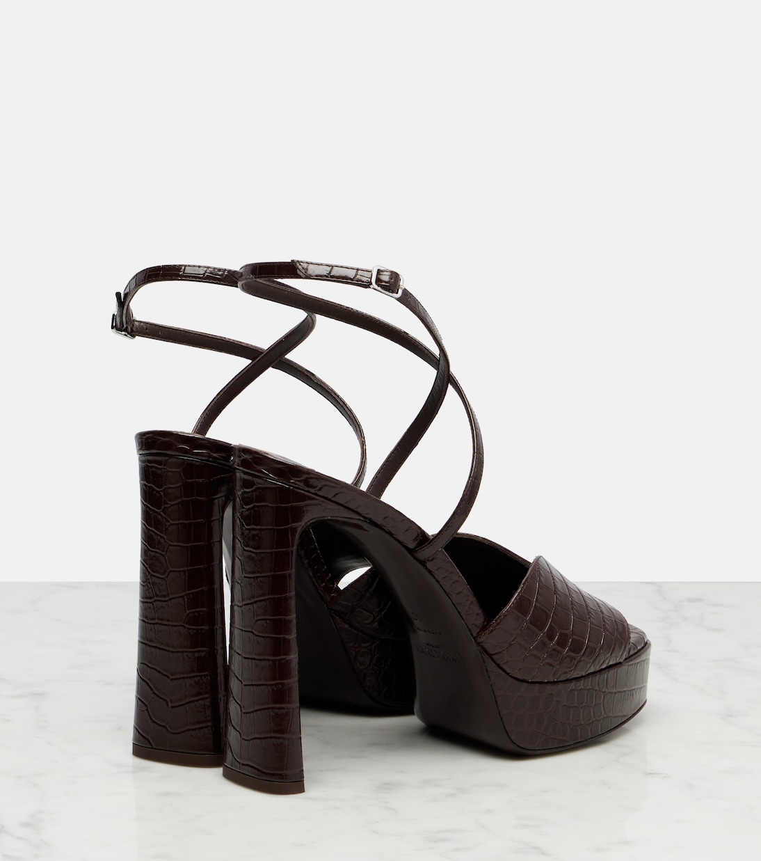 Karli 125 croc-effect platform sandals | Jimmy Choo