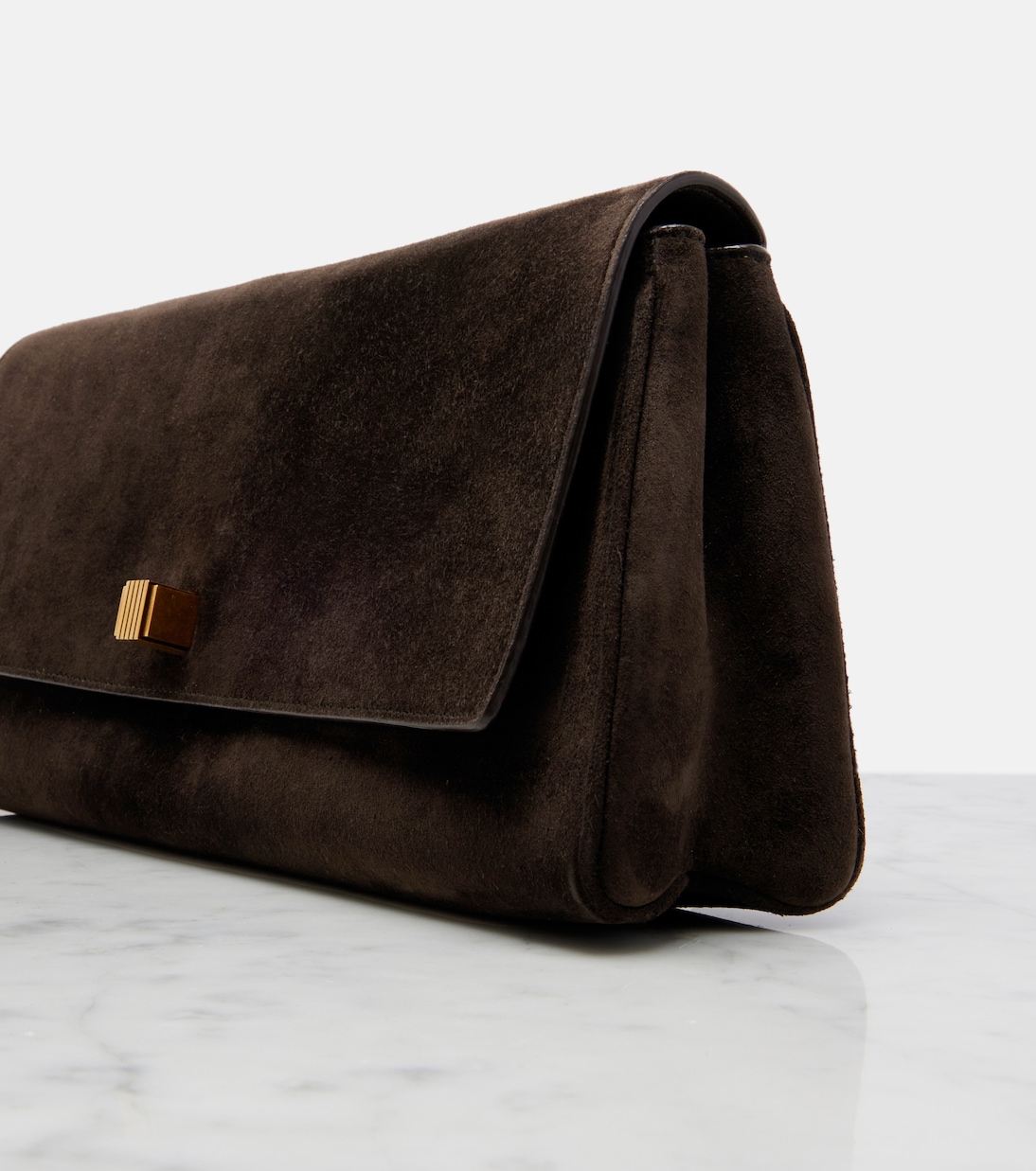 Clutch Audrey aus Veloursleder | Khaite