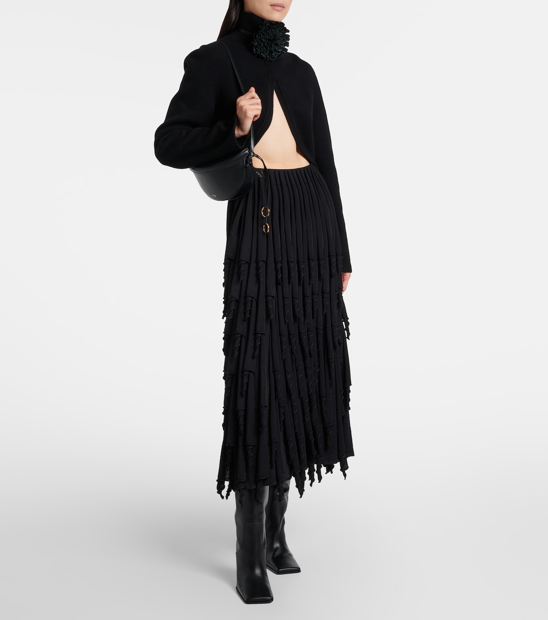 Square 90 leather knee-high boots | Alaïa
