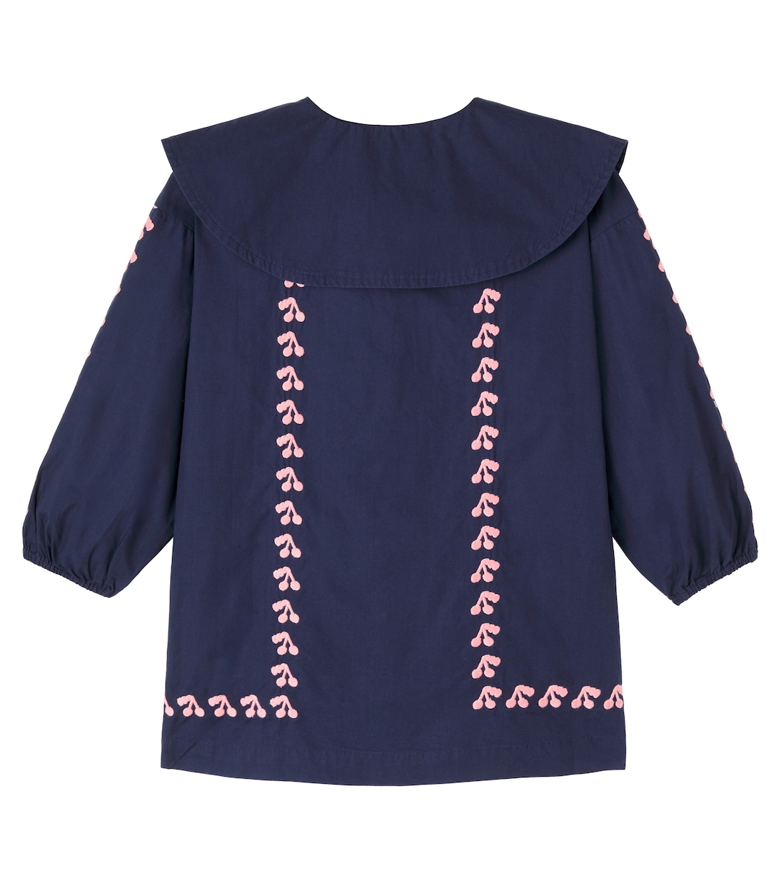 Besticktes Kleid Cherries aus Baumwolle | Tinycottons