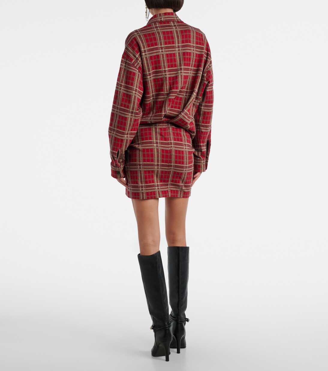 Blandia belted plaid cotton shirt dress | Isabel Marant