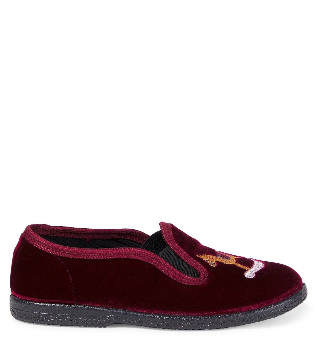 Embroidered velvet slip-on shoes | PèPè