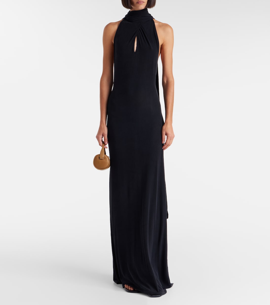 Sele cutout halterneck gown | Aya Muse