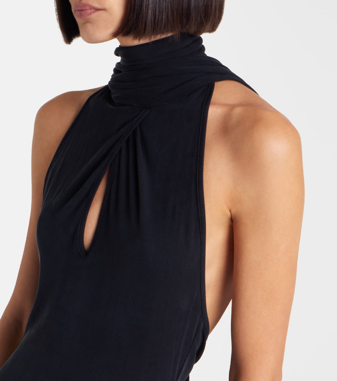 Sele cutout halterneck gown | Aya Muse