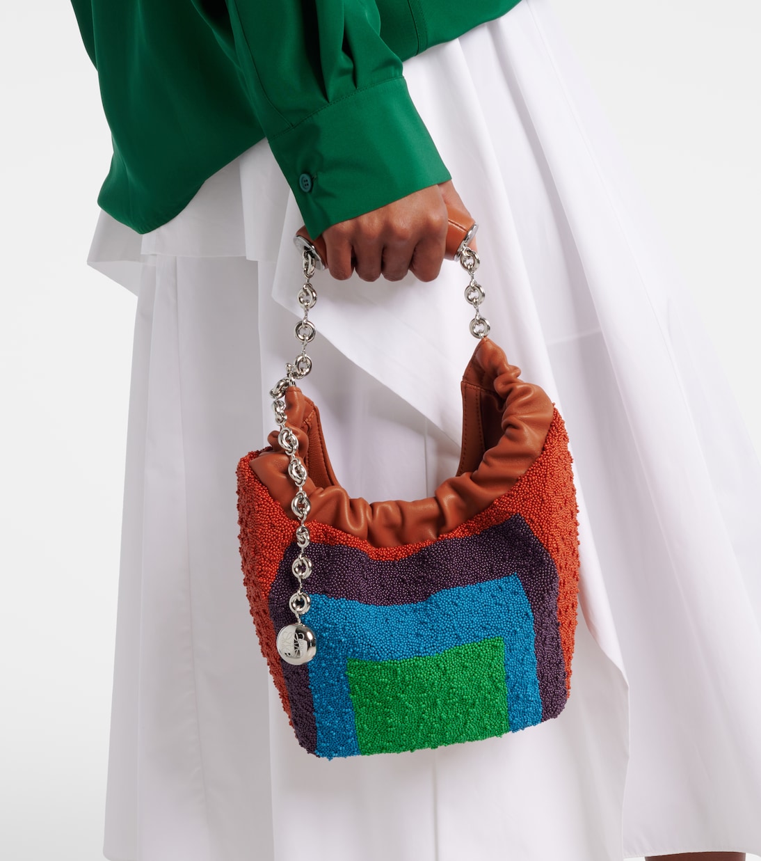 Bolso Squeeze Mini de piel con cuentas | Loewe