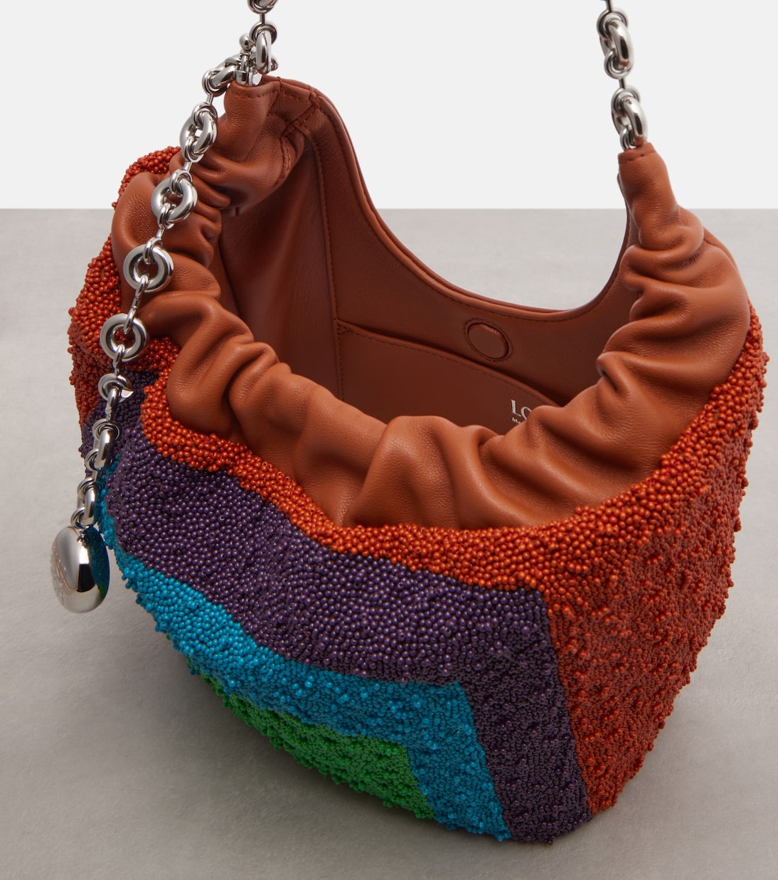Bolso Squeeze Mini de piel con cuentas | Loewe