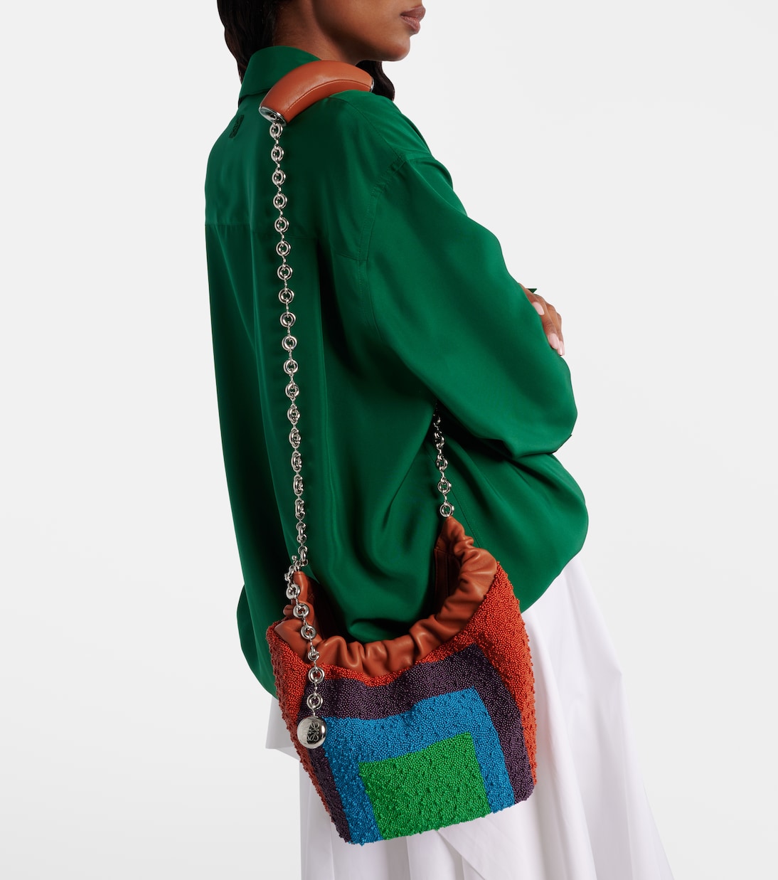 Bolso Squeeze Mini de piel con cuentas | Loewe