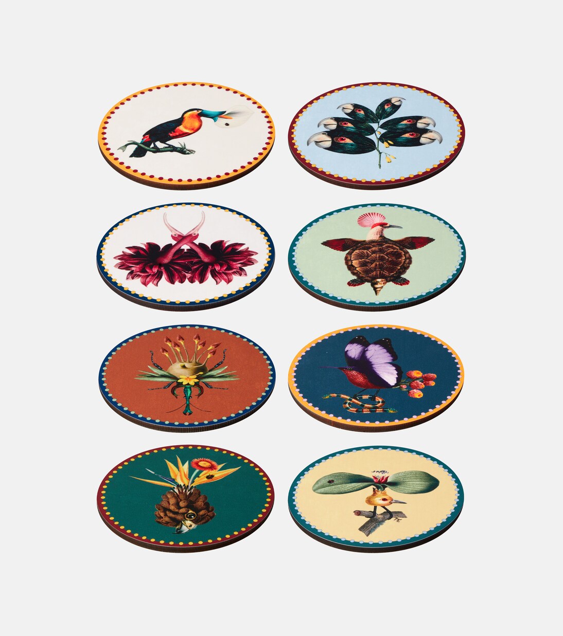 Fantastic Creatures set of 8 coasters | La DoubleJ