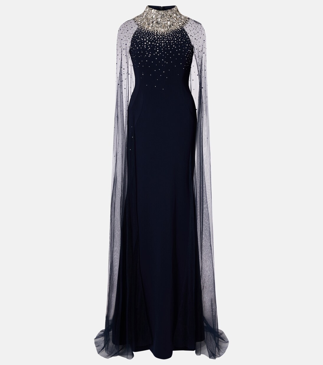 Zadie caped embellished gown | Jenny Packham