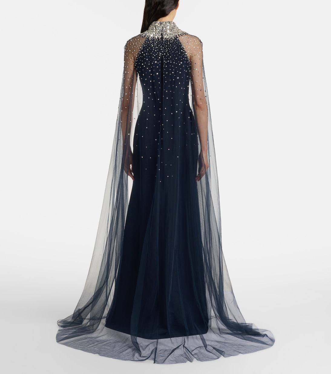 Zadie caped embellished gown | Jenny Packham