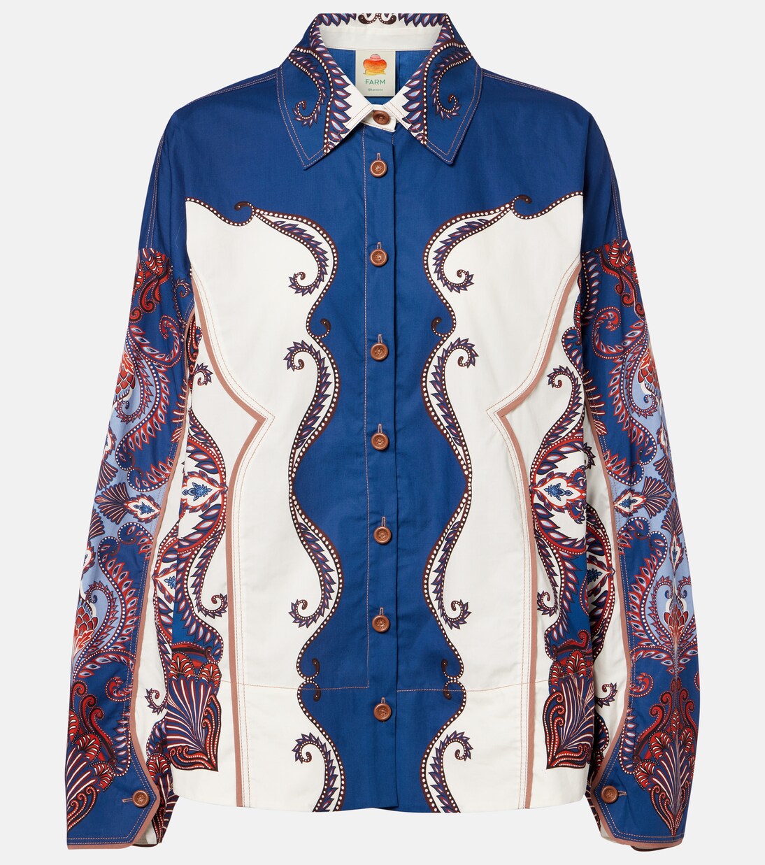 Arabesque Scarf printed cotton shirt | Farm Rio