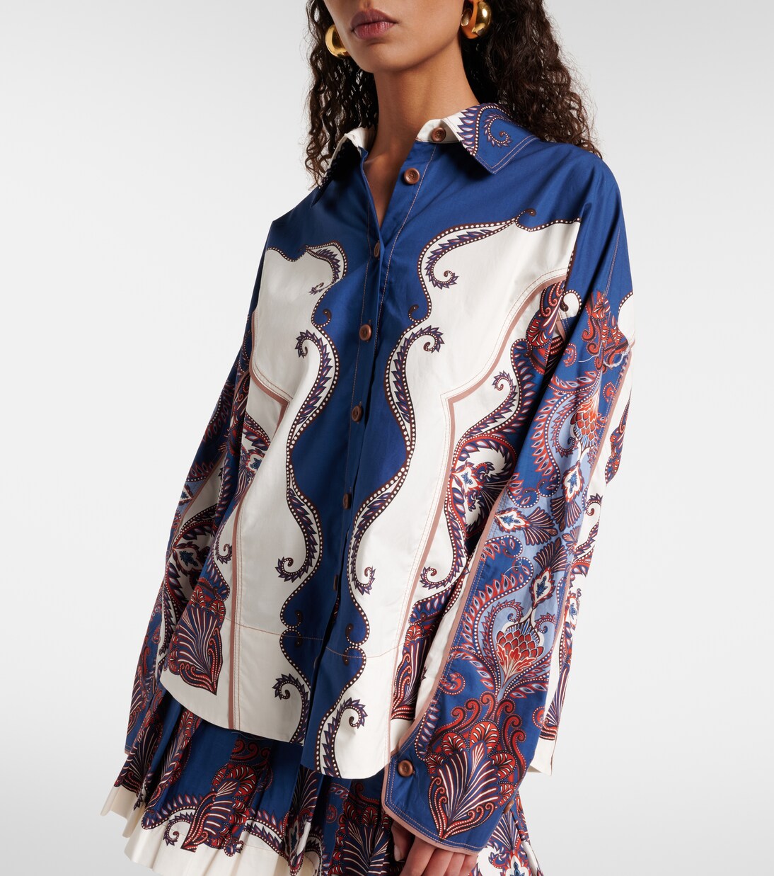Arabesque Scarf printed cotton shirt | Farm Rio