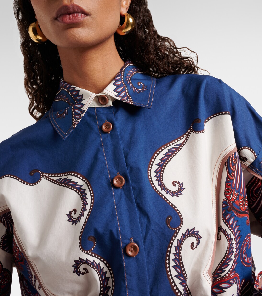 Arabesque Scarf printed cotton shirt | Farm Rio