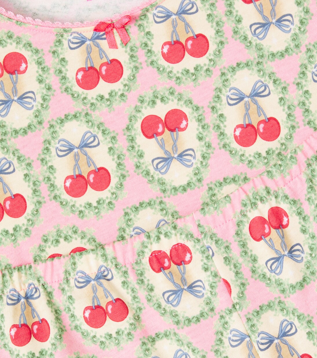 Three printed cotton jersey top and pants set | Konges Sløjd