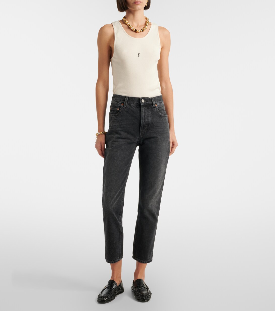 Jean slim à taille haute '90s | Saint Laurent