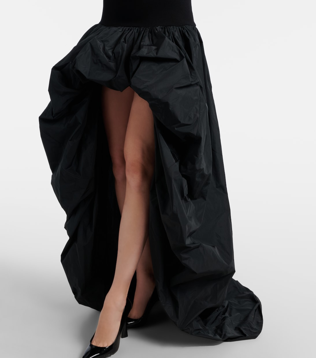 Abito lungo asimmetrico in crêpe e jersey | Stella McCartney