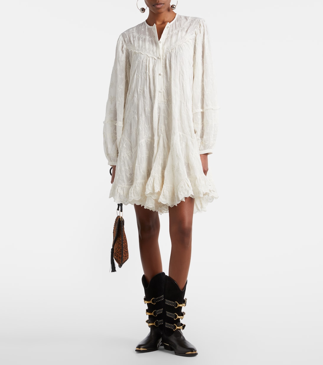 Zame embroidered cotton and silk minidress | Isabel Marant