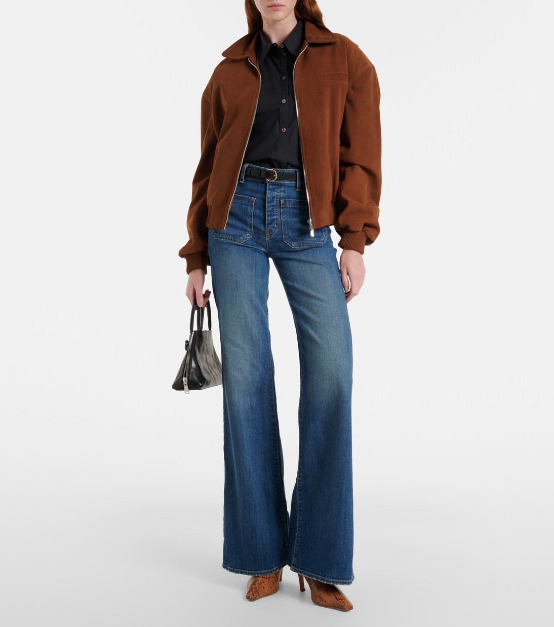 Jamie snake-effect leather ankle boots | Amina Muaddi