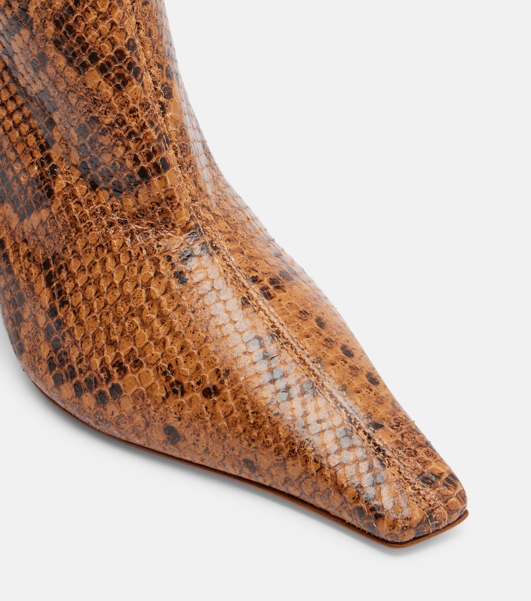 Jamie snake-effect leather ankle boots | Amina Muaddi