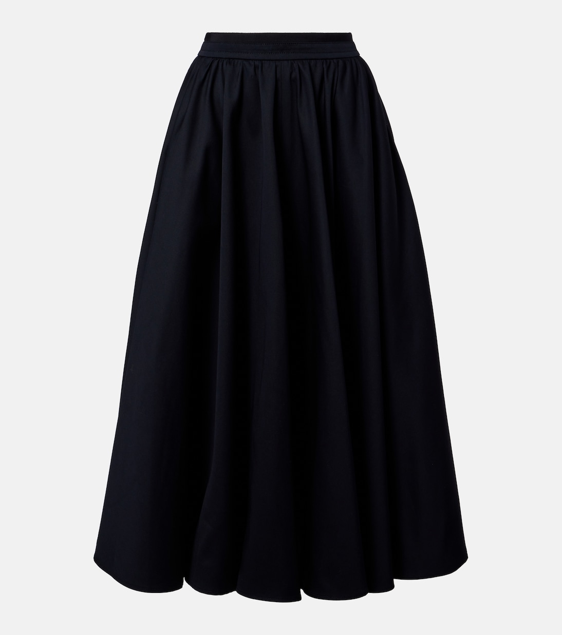 Pleated cotton midi skirt | Patou